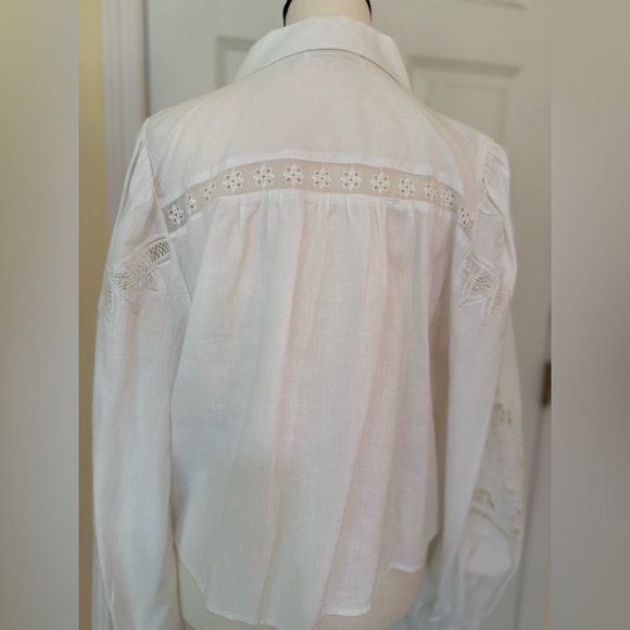 LoveShack Fancy Sansom Blouse in White - Picture 4 of 4